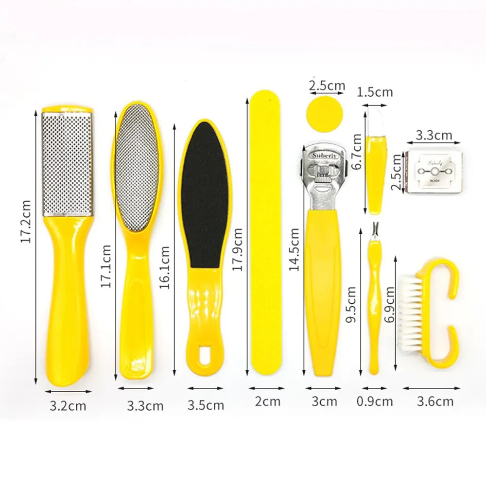 Hot Sale 10 in 1 Foot Pedicure Tools Kit Nail Nipper Toe Separator Callus Remover Foot File Foot Care Kit