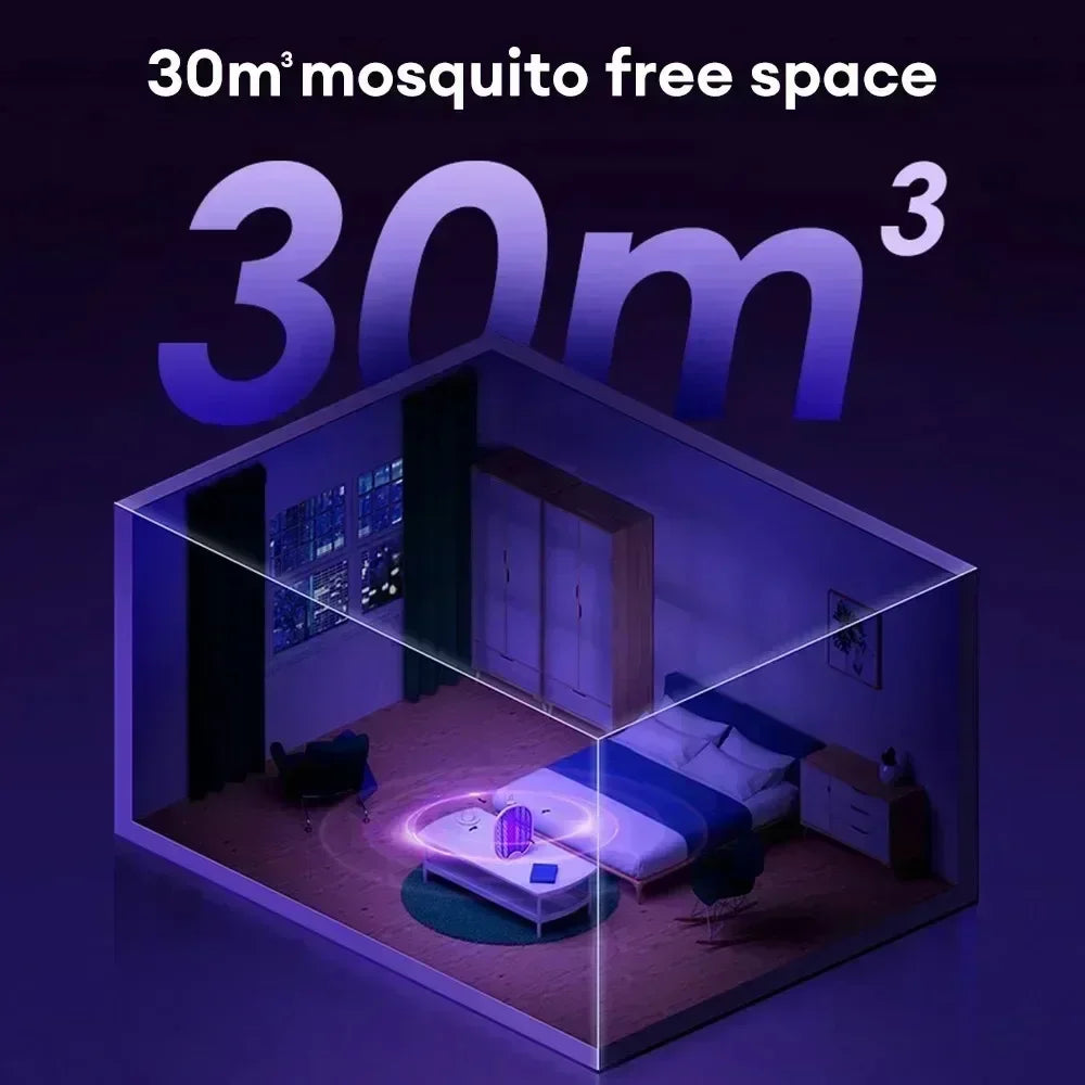 NEW Arrivals Foldable Electric Mosquito killer 3000W Powerful USB Rechargeable Fly Trap Mosquito Swatter Holder with UV Insect killer Home Indoor Outdoor Beach Camping Garden Accessories