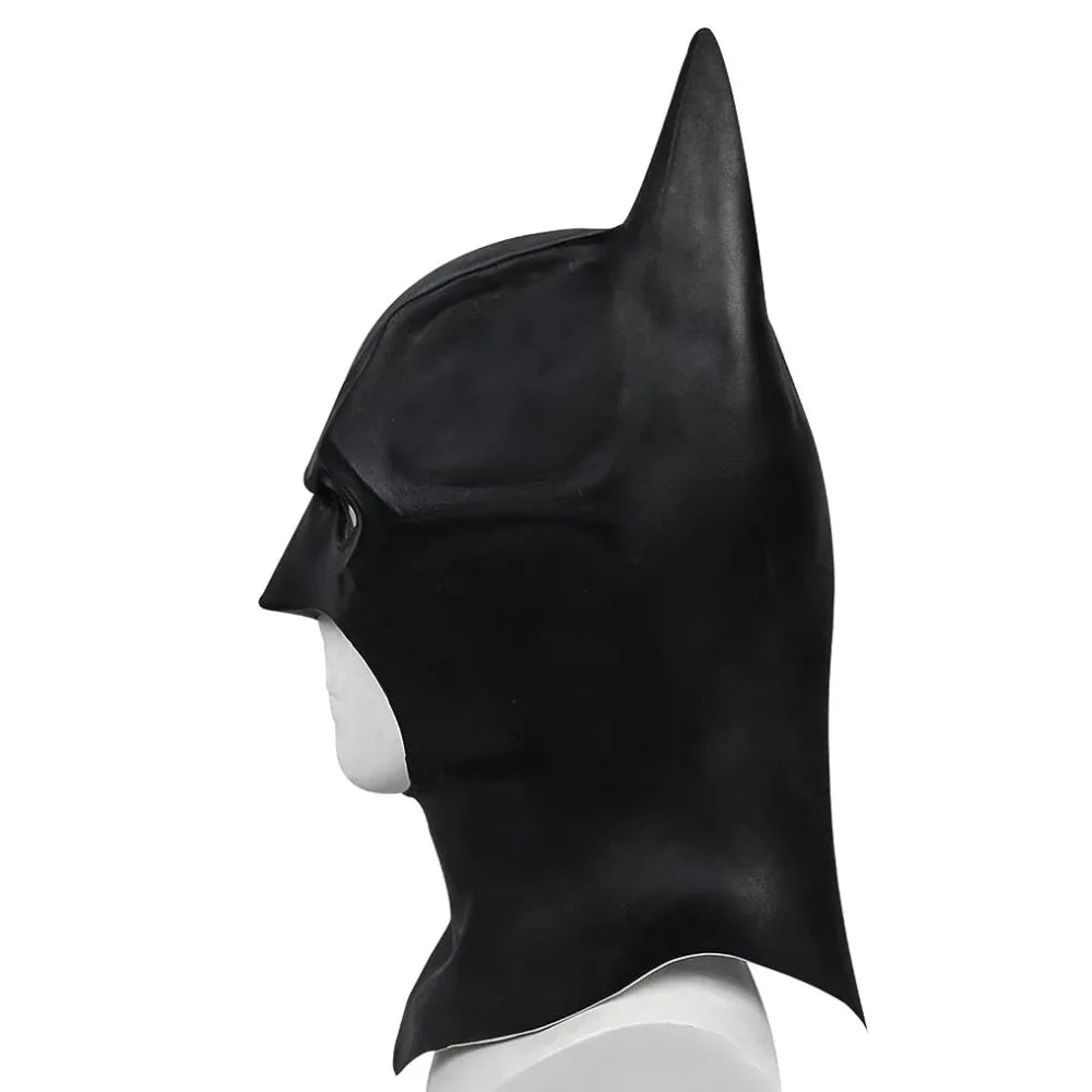 The Dark Knight Mask Superhero Cosplay Headgear Halloween Fancy Dress Party Film Role Play Black Latex Masks Kids Festival Gift