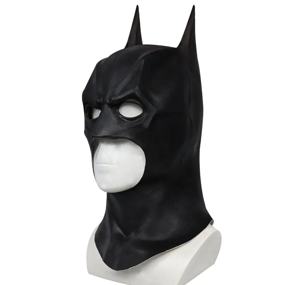 The Dark Knight Mask Superhero Cosplay Headgear Halloween Fancy Dress Party Film Role Play Black Latex Masks Kids Festival Gift
