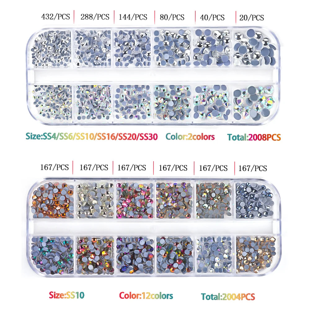 Hotfix Applicator DIY Hot Fix Rhinestone Applicator Wand Tool Kit with 2 Box Strass AAAAA Clear Glass Crystal Hot Fix Rhinestone