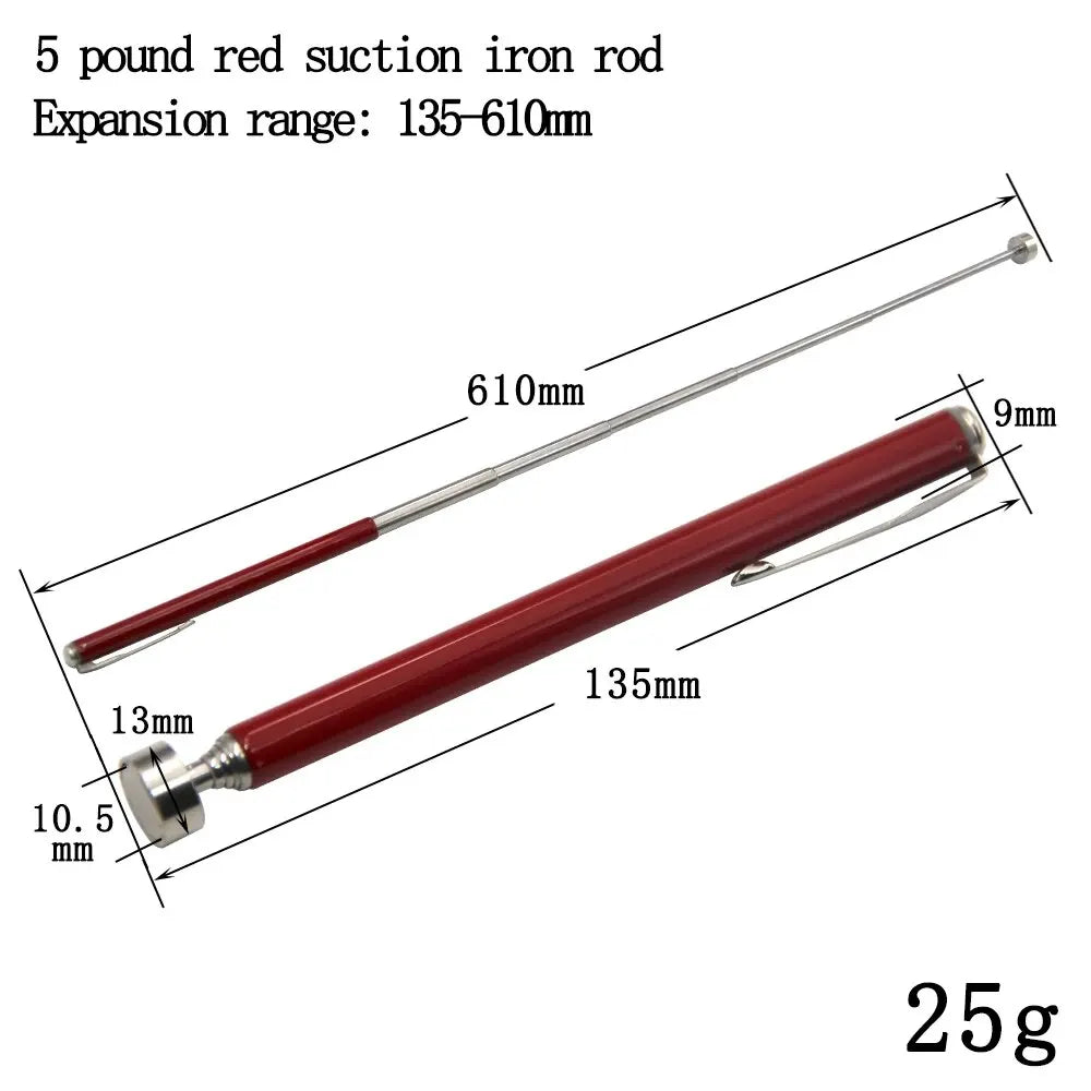 NEW Arrivals Magnetic Retractable Pickup Suction Iron Rod Portable Multifunctional Extractor Pen Clip Automotive Car Motorcycles Repair Tools