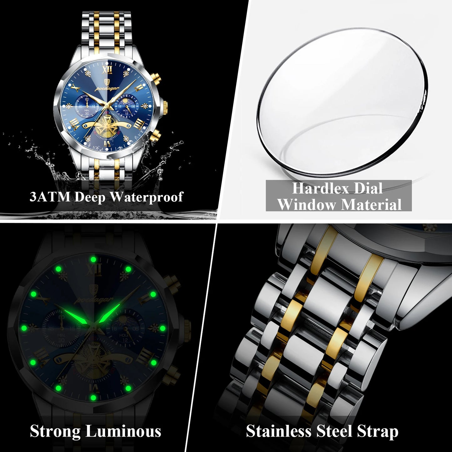 Low Price Sales are Limited Luxury Men Watch Top Original Waterproof Luminous Chronograph 13 Colors Man Wristwatch Stainless Steel Quartz Men's Watches Luxury Gift for Boyfriend Husband