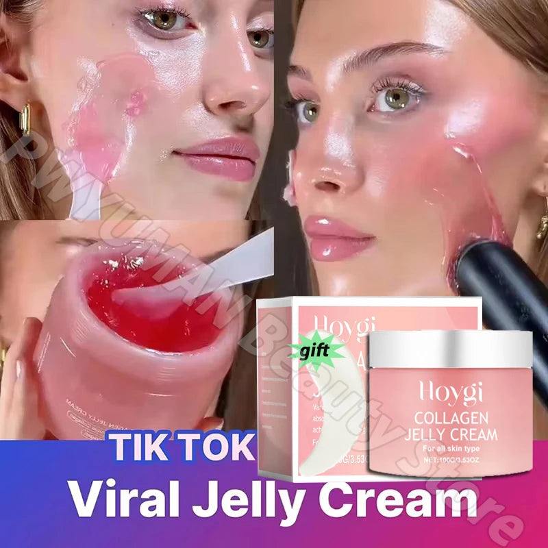 NEW Arrivals 100g Jelly Face Cream Collagen Soft SPA Nourishing Moisturize Face Shrinks Pores Remove Overnight Jelly Essence Korean Skin Care Products