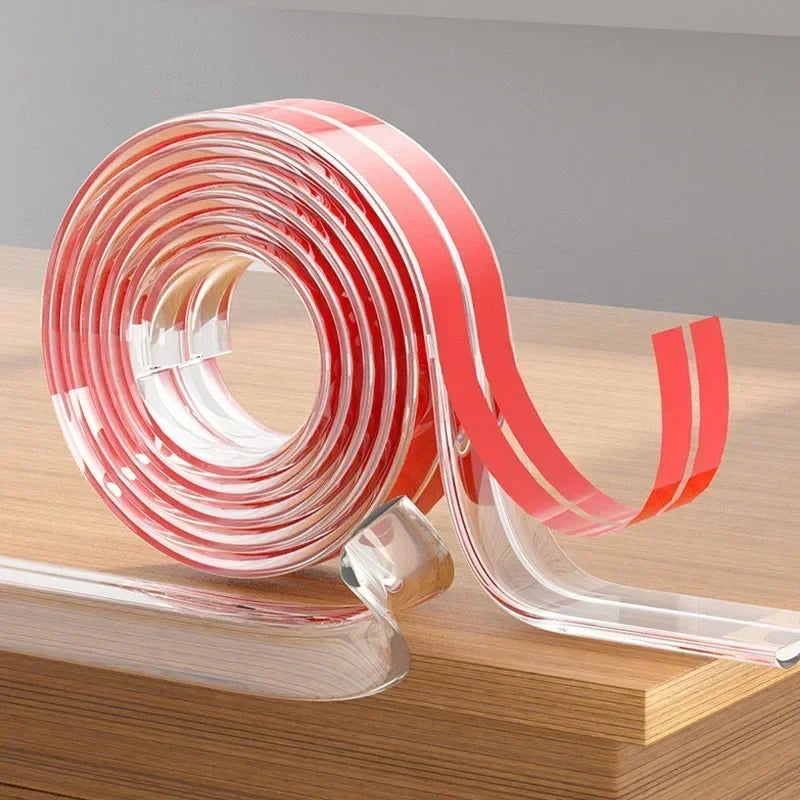 NEW Arrivals 1OPCS Corner Guards Set + 3M Transparent PVC Baby Protection Strip with Double-Sided Tape Anti-Bumb Kid Safety Table Edge Furniture Guard Corner L Protectors