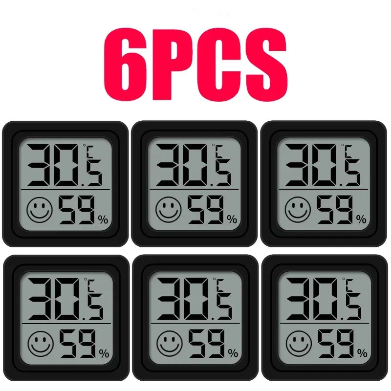 NEW Arrivals 4/6PCS Set Mini Digital Thermometer Hygrometer Indoor Temperature Electronic Monitor Hygrometer Outdoor Room Baby Living Room Home Smart Devices