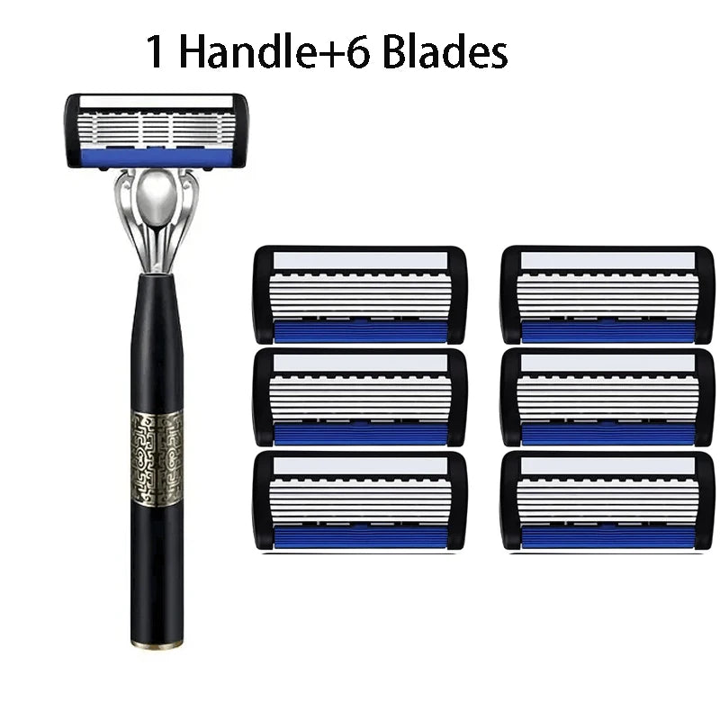 NEW Arrivals 7-Layers 18 Blades Set Manual Men's Razor, Stainless Steel Blades Razor For Men With Precision Trimmer, Metal Razor Holder