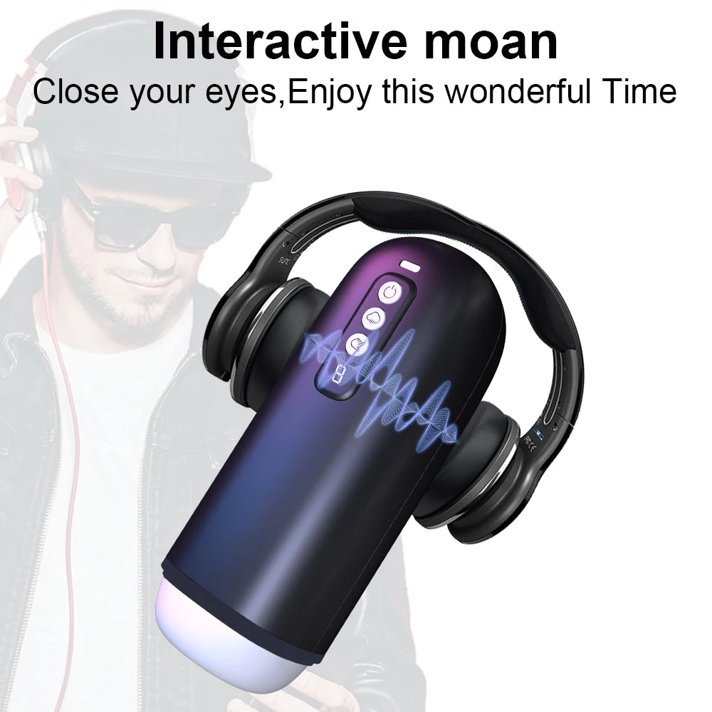 Adult Automatic Male Masturbator Penis blowjob Vibrator Vacuum Sucking Machine Vagina Pocket Pusssy Masturbation Cup Sex Toys for Men