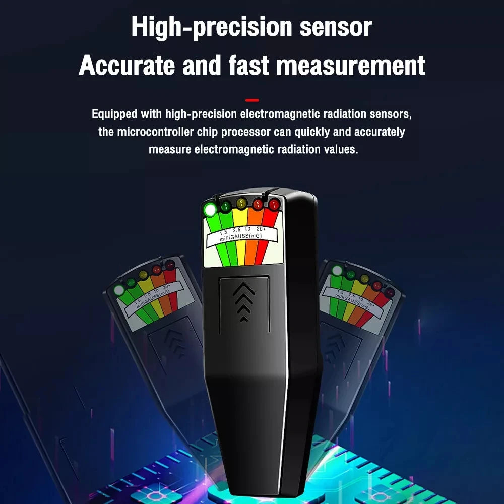 NEW Arrivals Electromagnetic Field Professional 5 LED EMF Meter Magnetic Field Detector Ghost Hunting Paranormal Equipment Tester Counter Spirit Box