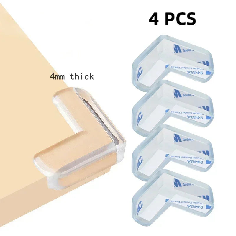 NEW Arrivals 1OPCS Corner Guards Set + 3M Transparent PVC Baby Protection Strip with Double-Sided Tape Anti-Bumb Kid Safety Table Edge Furniture Guard Corner L Protectors