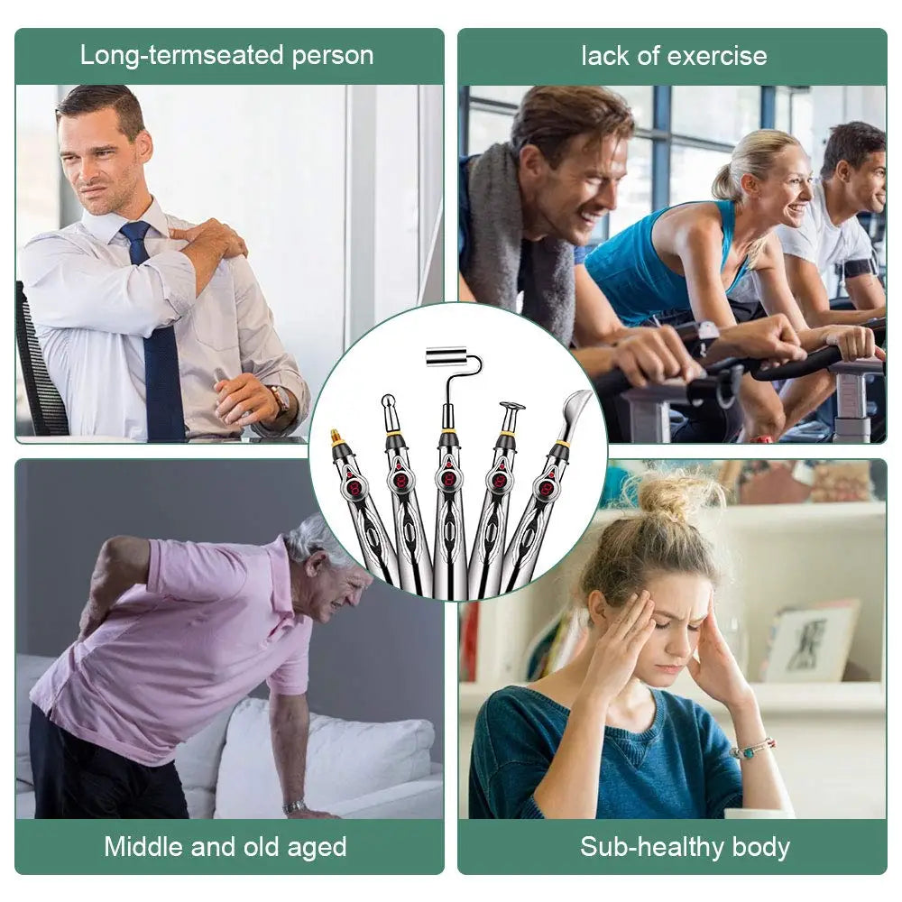 NEW Arrivals Acupuncture Electric Pen Meridian Energy Pulse Massage Pen, Multi-Function Massage Pen Tools for Massage Energy Therapy Pain Relief Health Care Supplies