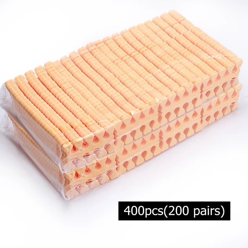 NEW Arrivals 200/400PCS Set Nail Art Toes Separators Soft Sponge Fingers Foot Gel UV Polish Coating Painting Manicure Pedicure Tools Foam Women Cosmetic Accessories Manicure Pedicure Supplies