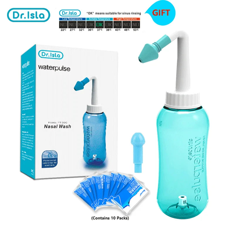 Dr.isla 330ML Nasal irrigator Nasal Rinse Bottle Nasal Wash Cleaner Nose Protector Avoid Allergic Rhinitis Adults Children Neti