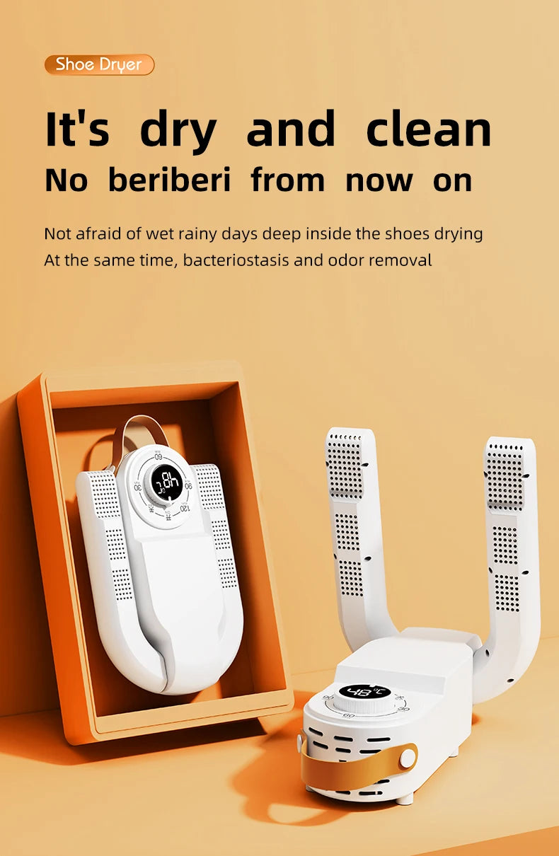 NEW Arrivals Portable Shoe Dryer Electric Shoe and Boot Dryer Intelligent Timer Adjustable Dryer Deodorizer Dehumidifier Shoe Drying Machine