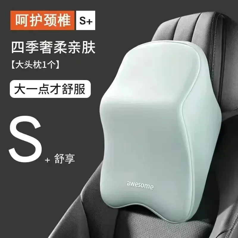 NEW Arrivals Car Lumbar Back Support Headrest Neck Pillow Memory Foam Lumbar Pillow Universal Soft Neck Pillows Cushion Car Seat Cushion