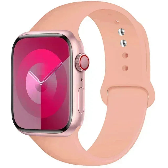 Original Silicone Strap For Apple Watch Band 44mm 38-40 42-46 41-45 46MM 49 mm Bracelet Watch Serie Accessories 10 9 7 4 5 6 8 SE Ultra 2 3 Electronics Supplies