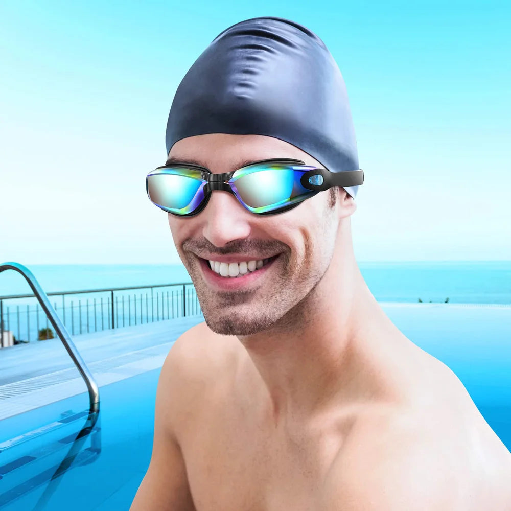 NEW Arrivals 10 Colors Swimming Goggles Professional Waterproof Swim Eyewear Glasses Anti-Fog 100% UV Protection No Leaking For Adult Men Women Youth Sports Supplies