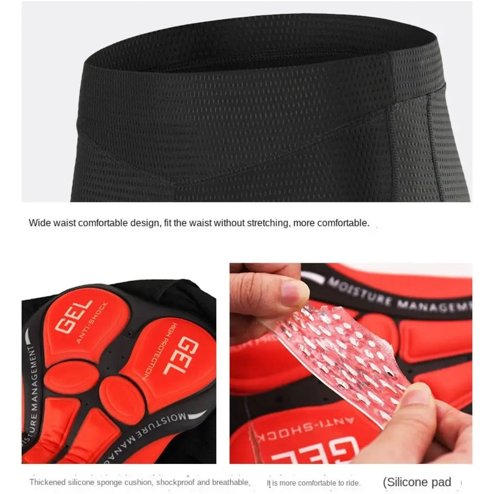 NEW Arrivals M-3XL Blue/Red Color Breathable Cycling Shorts Men Cycling Underwear 5D Gel Pad Shockproof Bicycle Underpants MTB Road Bike Equipment Cycling Apparel Accessories Sports Clothing Supplies