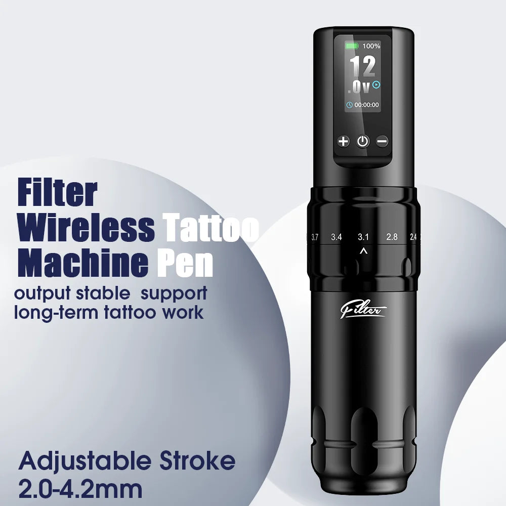 NEW Arrivals 40PCS Set Filter8Pcs Ink Wireless Tattoo Kits Cartridge Tattoo Machine Pen Kits Cartridge Tattoo Needles Permanent Makeup Tattoo Body Painting Accessories Cosmetics Supplies