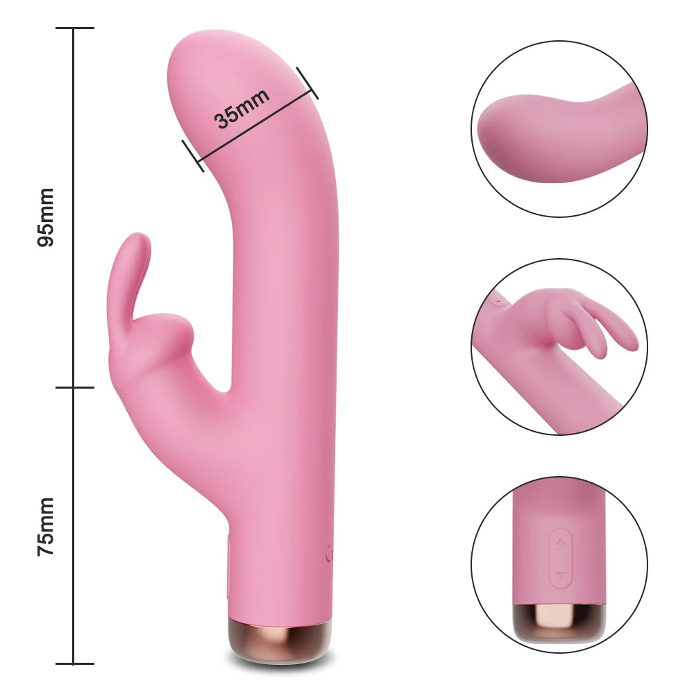 Powerful Rabbit Vibrator for Women Clitoris Stimulator G Spot Dildo Silicone Sex Toys Female Masturbation Vibrating Adults Good