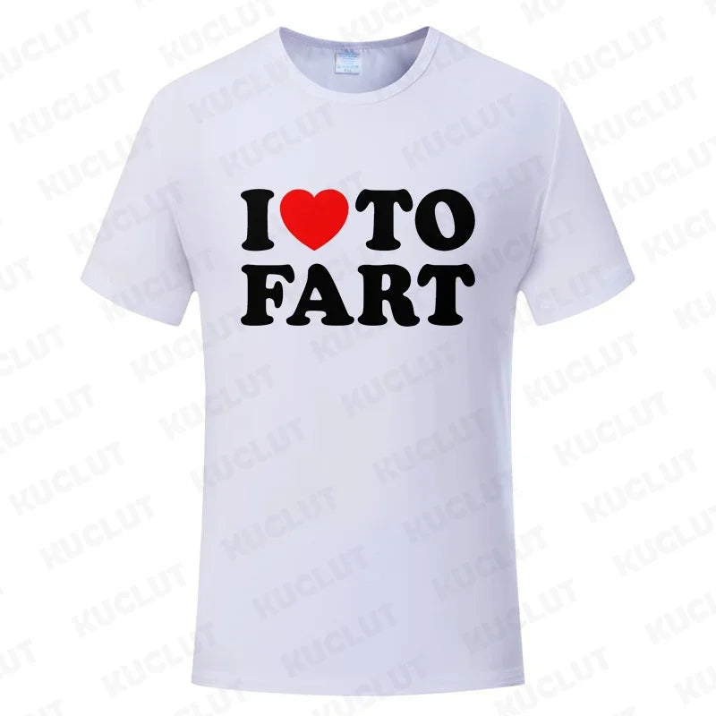 NEW Arrivals S-4XL Plus Size *I Love to Fart- Huge Fart Loading* Women Men's T-Shirt Tee Joke Gag Gifts Summer Streetwear Clothes Short Sleeve Tees Funny Graphic Tops