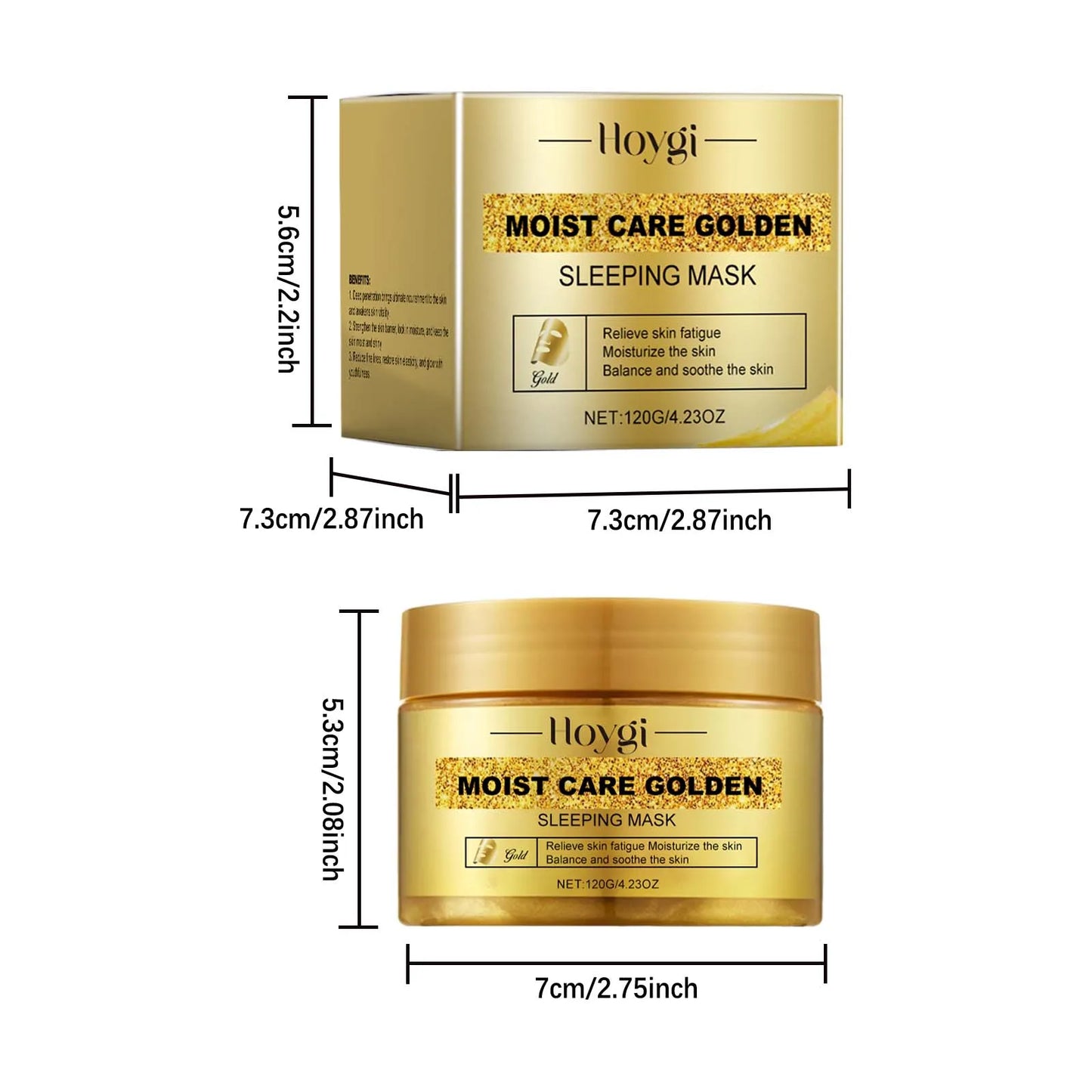 NEW Arrivals 3PCS Set Korean 24K Gold Sleeping Masks Moisturizing Shrinkage Pore Lift Firm Fade Fine Lines Niacinamide Brightening Facial Skin Facial Masks