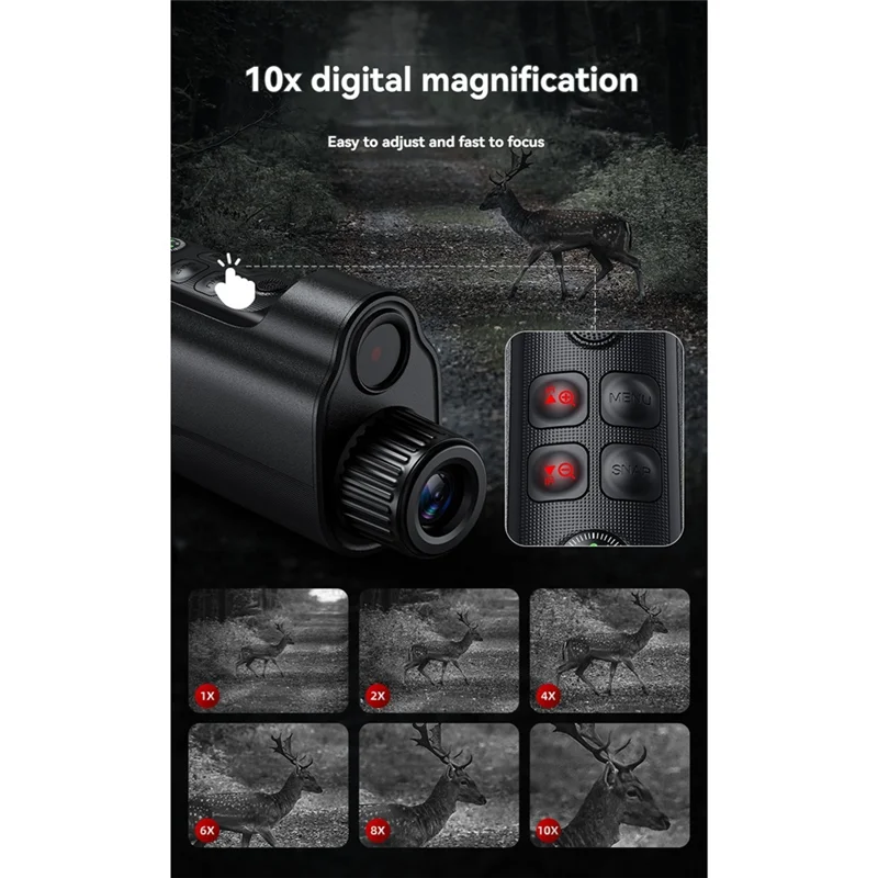 NEW A26F-1080P HD Monocular Night Vision Device Infrared Camera 10X Digital Zoom Telescope For Outdoor Camping Hunting Search 800M Range 2000mAh