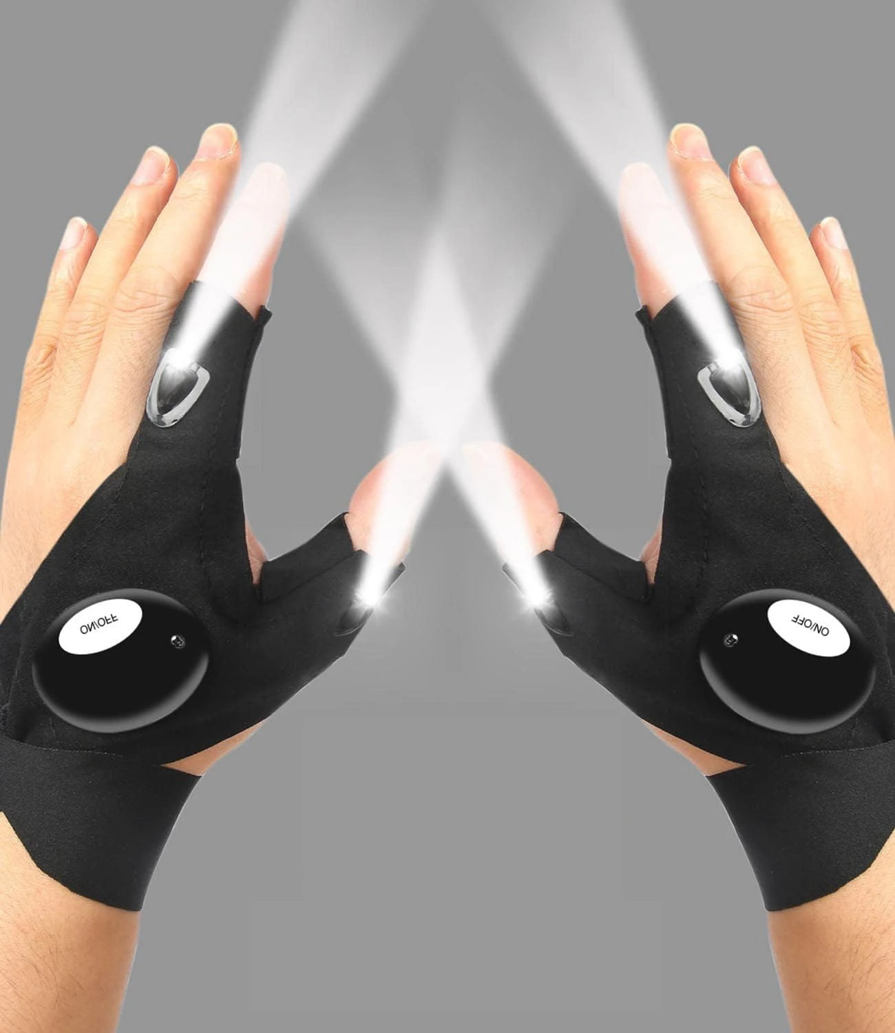NEW Arrivals LED Half Finger Glove for Men Women Outdoor Waterproof Night Fishing Bait Cycling Running Flashlight Durable Fingerless Gloves
