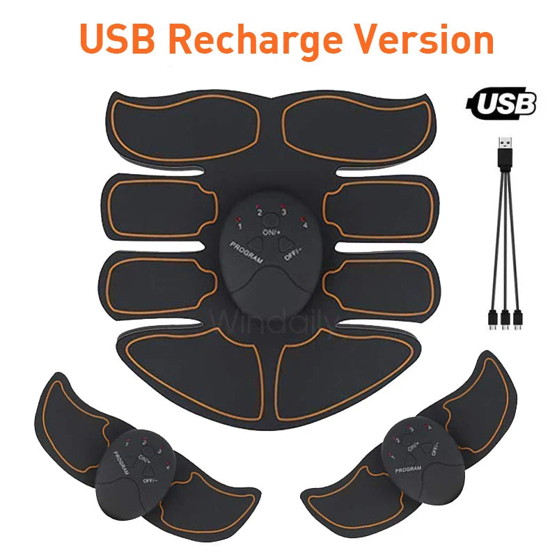 NEW Arrivals Women Men Wireless EMS Muscle Stimulator Toner ABS Abdominal Hip Trainer Weight Loss Fitness Shaping Electric Body Slimming Massager Sports Supplies