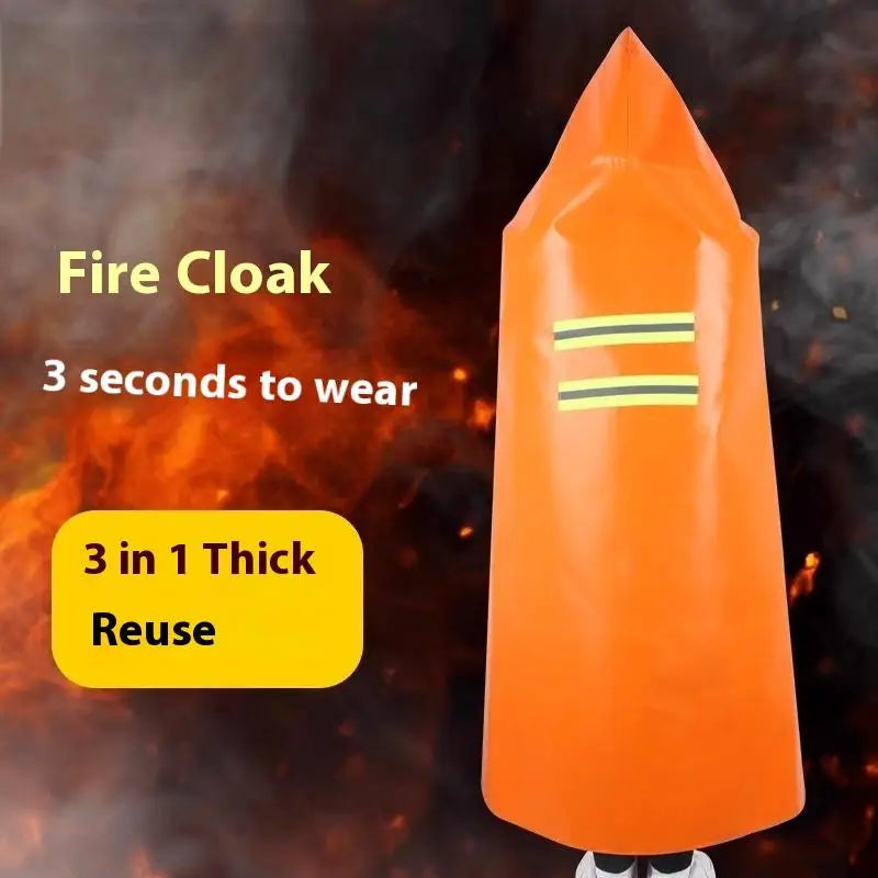 NEW Top Quality SOS Flame Retardant Cloak Emergency Survival Fire Blanket Double-Layer Fireproof Cloak Full Body Protection Heat Insulation