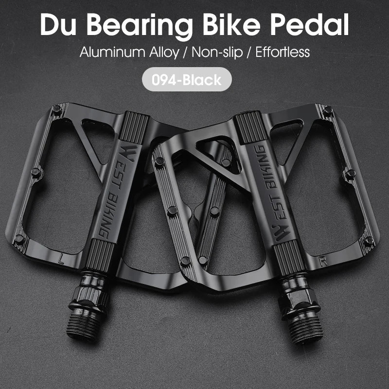 NEW Bicycle Professional Pedals Sealed DU Bushing Pedals Mountain Road Bike Nonslip Pedal Aluminum Alloy MTB Pedal Bicycle Parts Accessories Sports Supplies