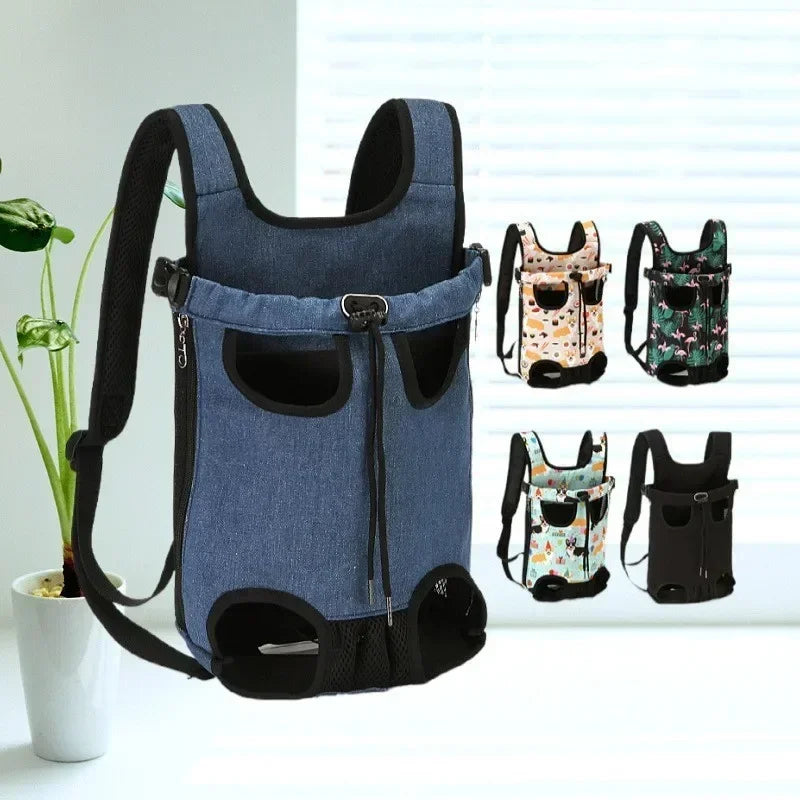 NEW Arrivals Adjustable Cat Dog Carrier Bag Pet Double Shoulder Backpack Portable Bag Outdoor Travel Camping Hiking Chest Strap Bag Pets Accessories