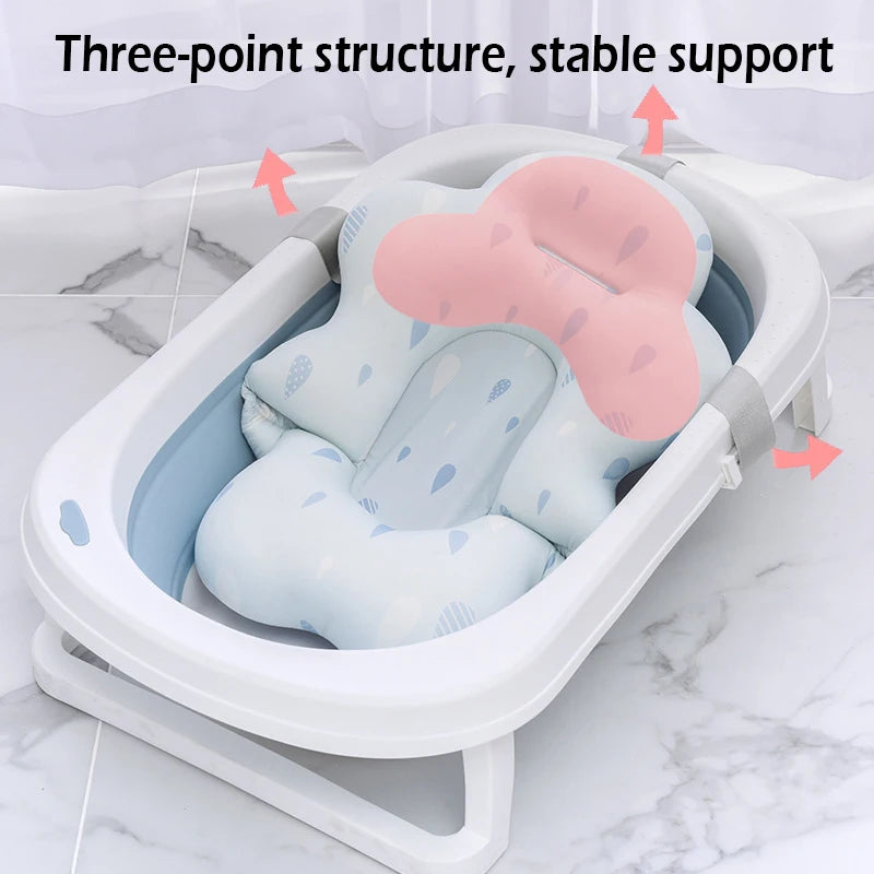NEW Arrivals Baby Bath Support Pad Foldable Floating Seat Adjustable Newborn Bathing Cushion Infant Safety Net Hammock Babies Personal Care Supplies