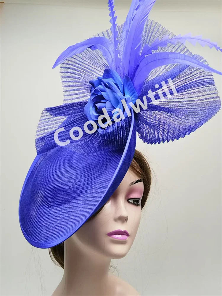 NEW Arrivals 15 Colors/Patterns Luxury Elegant Flower Fascinator Pillbox Cap Wedding Women Fascinator Hat Headband Kentucky Derby Ladies Millinery Cap Mesh Bride Hats