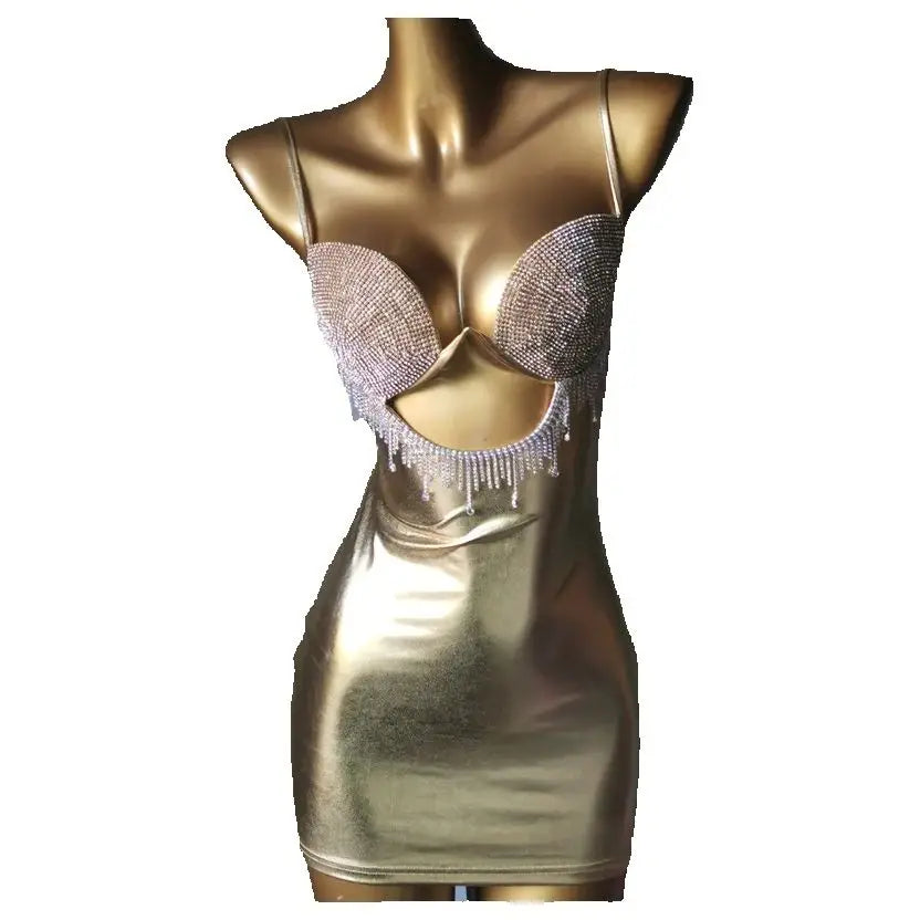 2025 Newest Fashion 4 Colors Swimwear Bar Bikini Diamond Bikini Crystal Bikini Skirt Handmade Diamond Bikini Crystal Skirt Ladies Luxury Beach Wear