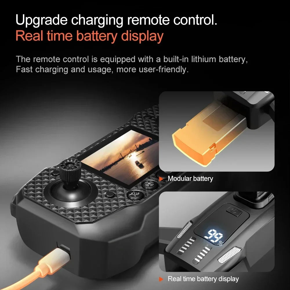 NEW Xiaomi MIJIA M6 Drone + 2 Batteries Professional 8K Camera Drone 5G WI-FI FPV UAV With Screen Remote Control RC Drone Avoidance Aerial Quadcopter