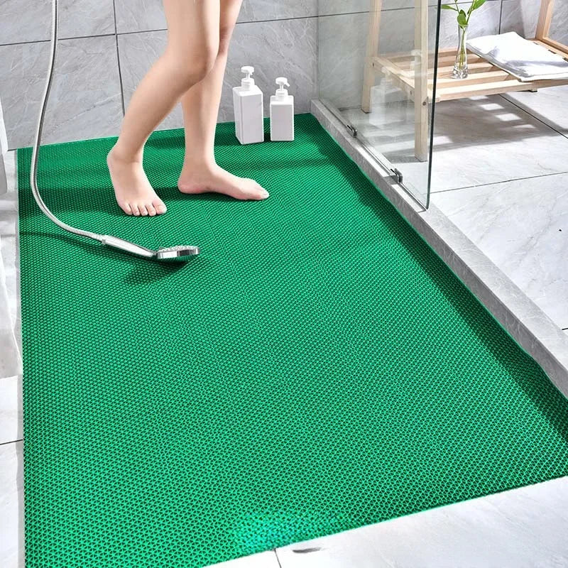 NEW 1-2-4-8PCS Set Green/Red Color 40x90CM Non-Slip Floor Mats PVC Kitchen Bathroom Shower Indoor Outdoor Water Pool Waterproof Dirt-Resistant Foot Mats Carpet Non-Slip Mats