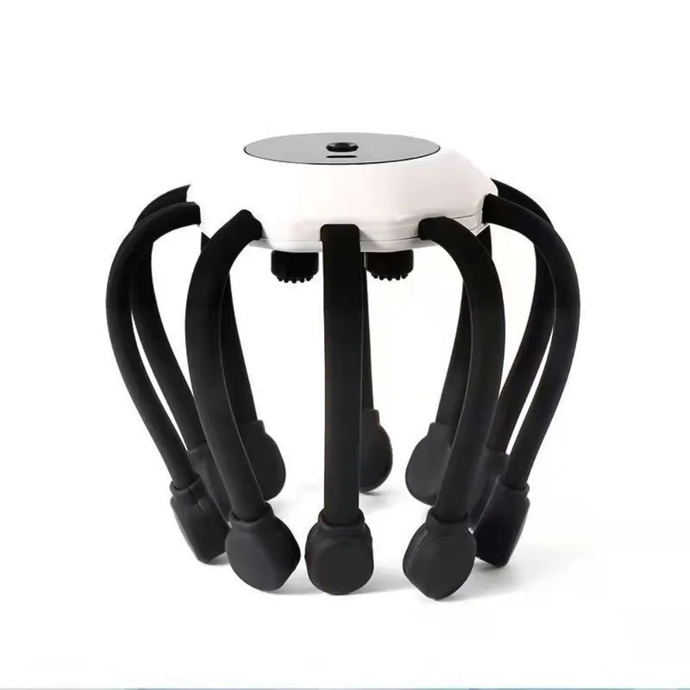 NEW Arrivals 3 Colors Electric Octopus Claw Eight Claw Massager Stress Relief USB Charging Scalp Massager Therapeutic Hands Free Electric Head Massager Health Care Supplies