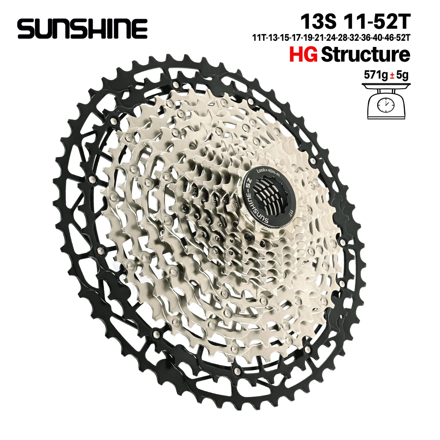 Ultralight Bicycle Cassette Freewheel Carbon Steel Material 9/10/11/12/13 Speed HG Structure Sprocket for Mountain Bike Bicycle Accessories Sports Supplies