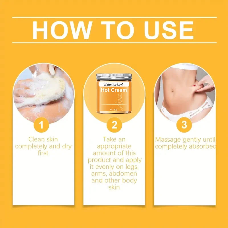 Full Body Fitness Gym Massage Cream, Hot Compress to Tighten Abdominal Muscles Women Men Skin Care Accessories