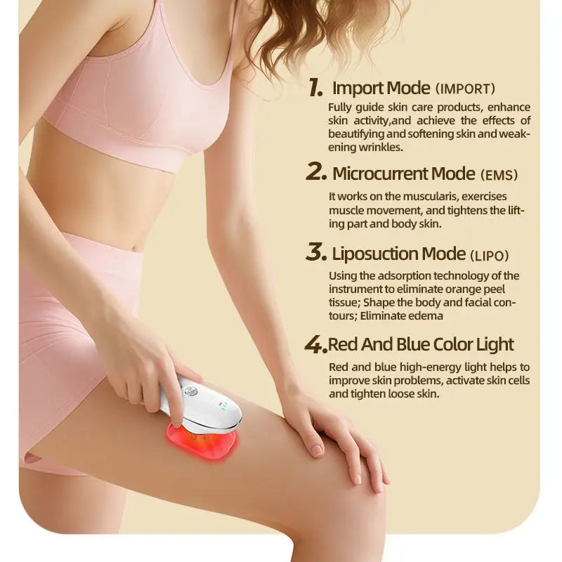 NEW Arrivals 2 in 1 Electric Cellulite Massager Body Sculpting Machine for Leg Abdomen Waist Arm Microcurrent Facial Device for Skin Care