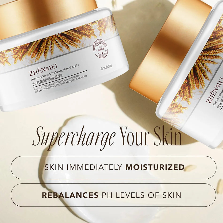 NEW Original Korean Rice Ceramide Moisturizing Cream Hydrating Targets Dryness, Brightening Lightweight Moisturizer Face Cream Women Beauty Salon Spa Products Female Skin Care Accessories Supplies