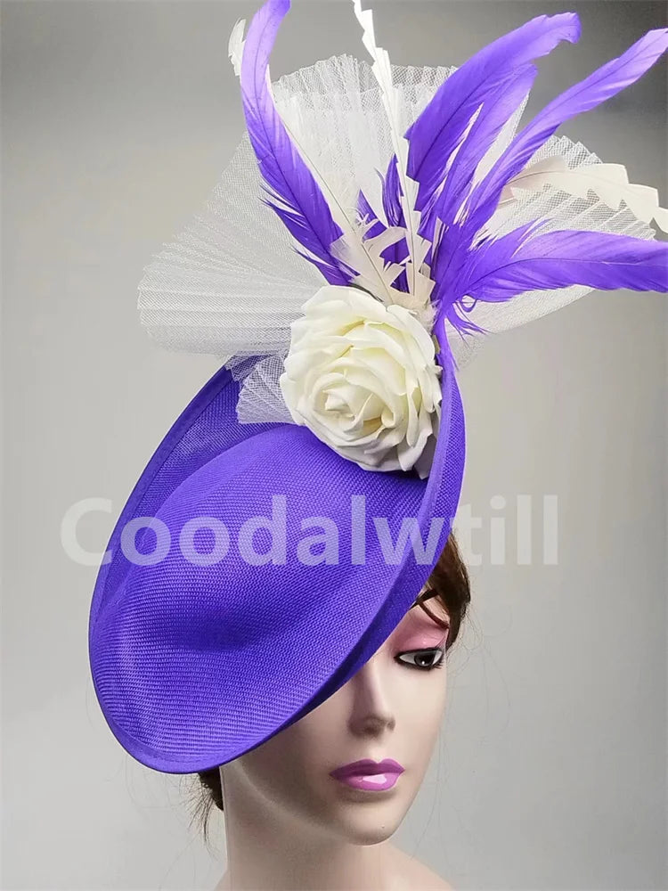 NEW Arrivals 15 Colors/Patterns Luxury Elegant Flower Fascinator Pillbox Cap Wedding Women Fascinator Hat Headband Kentucky Derby Ladies Millinery Cap Mesh Bride Hats