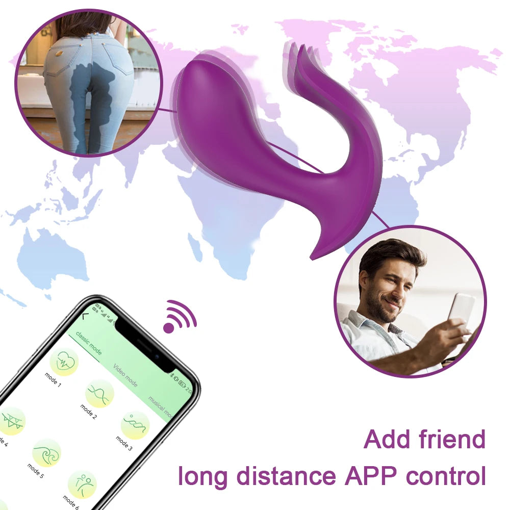 Bluetooths Dildo Vibrator for Women Wireless APP Remote Control Vibrator Wear Vibrating Panties Toy for Couple Sex Toys Shop