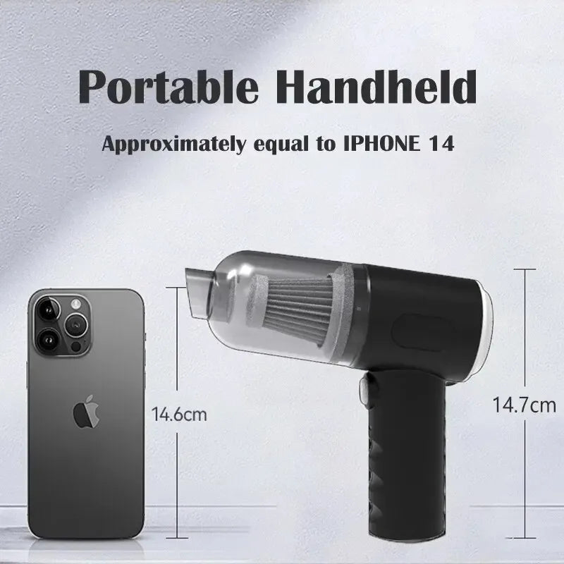 NEW Arrivals 9000PA Wireless Car Vacuum Cleaner USB Charging 1200mAh Portable Cleaning Appliance Mini Wet and Dry Vacuum Cleaner Household Car Cleaning Supplies