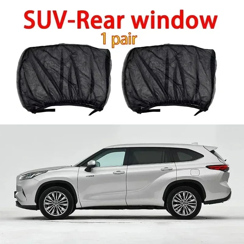 NEW Arrivals 4PCS Set Car Mosquito Screen, Window Mesh, Car Window Mosquito Net, Mosquito Proof Car insect Proof Glass Sunshade Curtains Accessories