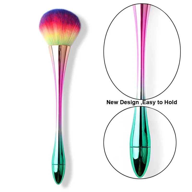 6 Styles Gold Powder Brush Professional Nail Art Make Up Brush Large Cosmetic Face Cont Cosmetic Face Cont Brocha Colorete Tools