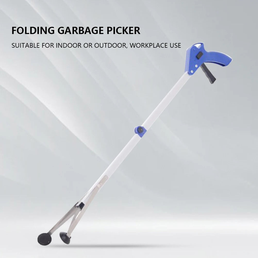 3PCS Folding Garbage Picker Household Aluminum Alloy Trash Grabber Waste Leaves Pick Cleaning Up Clip Garden Cleaning Tool