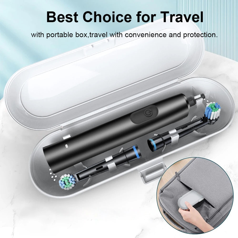 Electric Toothbrush Set Rotary Rechargeable Electric Toothbrush for Adults Rotating Electric Toothbrushes with 8 Soft Brush Heads