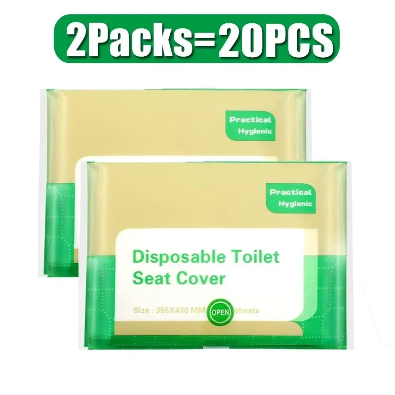 NEW Arrivals 200PCS Set Disposable Toilet Seat Cover Paper Portable Waterproof Soluble Water Travel Camping Hotel Bathroom Toilet Mat Pads